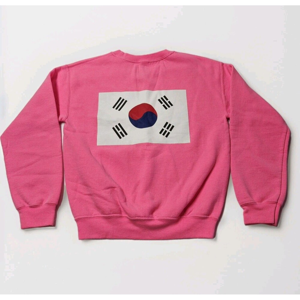 Anti Social Social Club Pink South Korea Flag Crewneck Sweatshirt NWOT KPOP BTS
